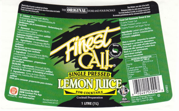 570EU FC Single Pressed Lemon Juice