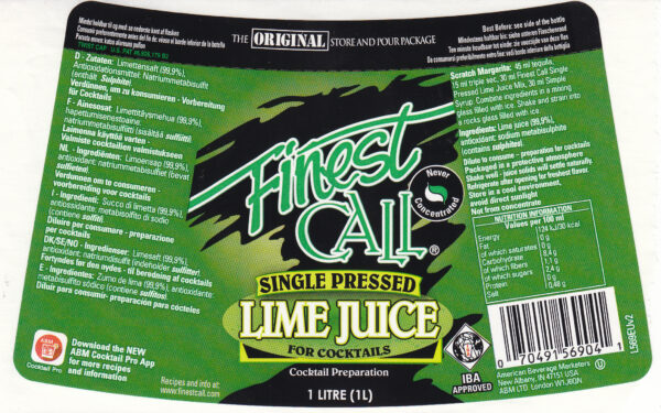 569EU FC Single Pressed Lime Juice